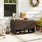 Costway 48 Gallon Deck Box with Shoe Rack Waterproof Liner Lid Outdoor Storage Box